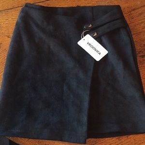 Black suede skirt